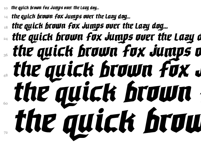 Empire Crown font waterfall