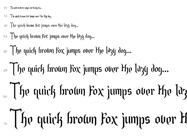 Endor font waterfall