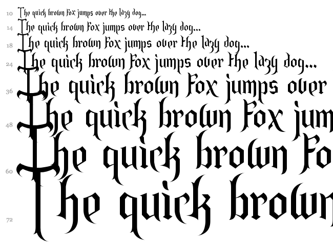Endor font waterfall