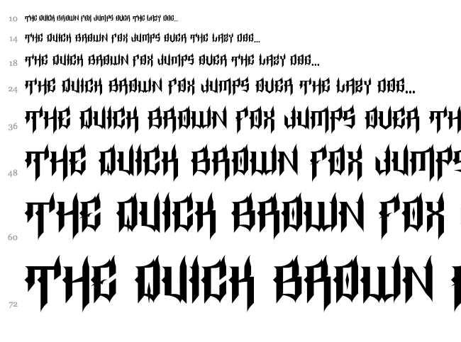 Epitaph font waterfall