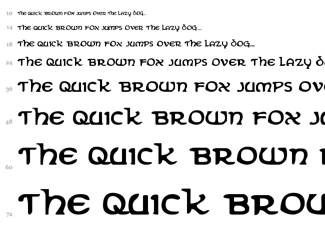 Erin Go Bragh font waterfall