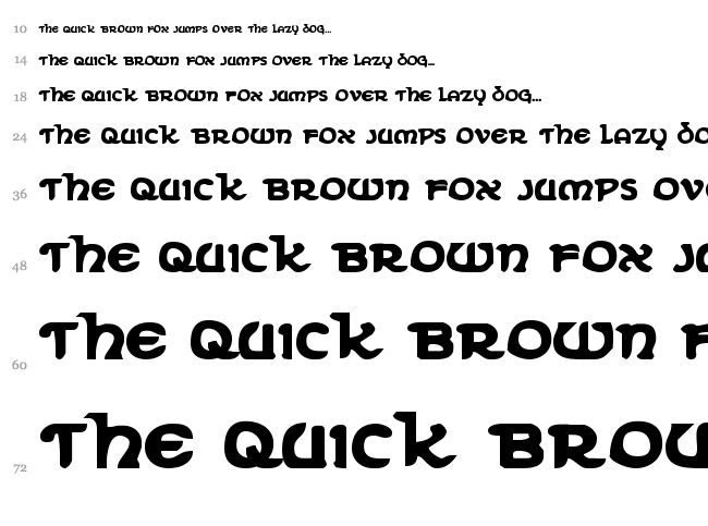 Erin Go Bragh font waterfall