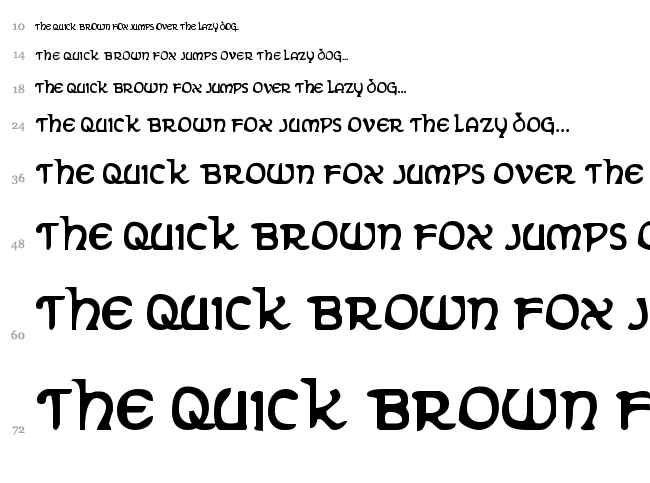 Erin Go Bragh font waterfall