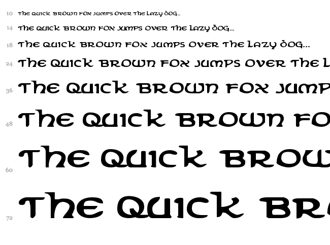 Erin Go Bragh font waterfall