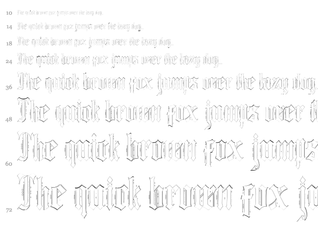 Ethelvina font waterfall
