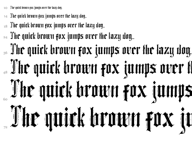 Ethelvina font waterfall