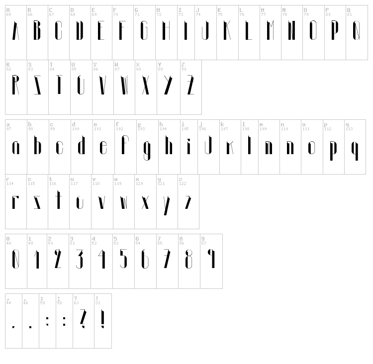 Euphoric font map