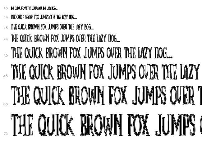 Evil Dead II UK font waterfall