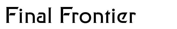 Final Frontier font