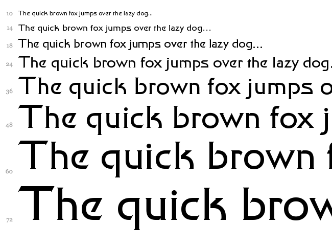 Final Frontier font waterfall
