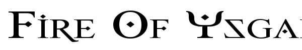 Fire Of Ysgard font preview