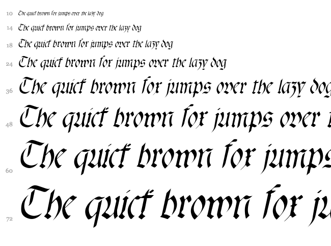 Fracta font waterfall