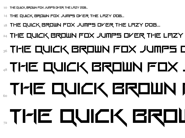 Gang Wolfik Blade font waterfall