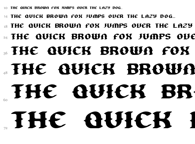 Gesture font waterfall