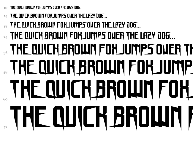 Gnome Splinters font waterfall