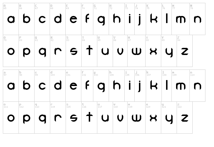 Goozeman font map