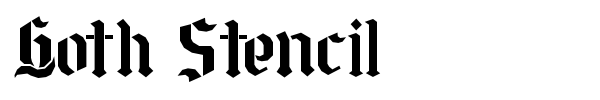 Goth Stencil font