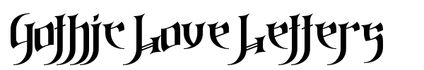 Gothic Love Letters font