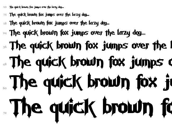 Grave Digger font waterfall