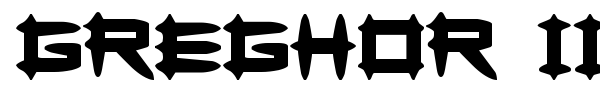 Greghor II font