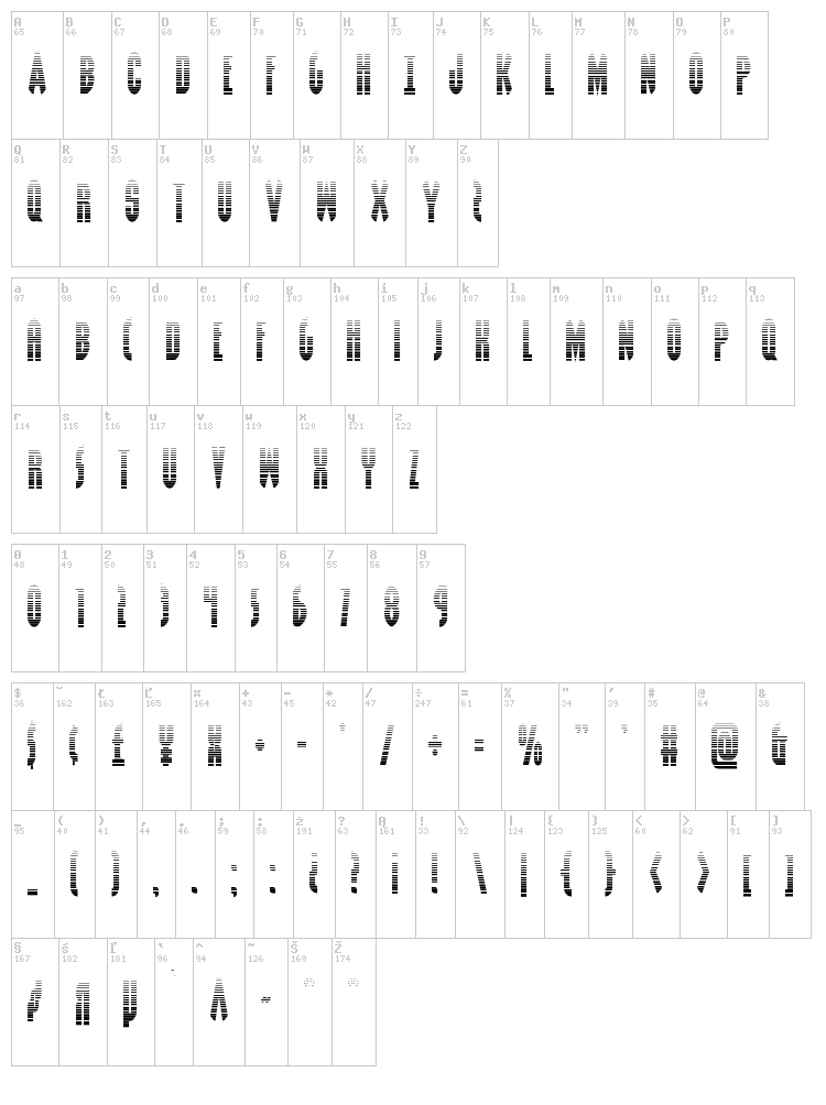 Grendel's Mother font map