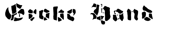 Grobe Hand font preview