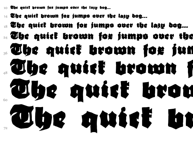 Grobe Hand font waterfall