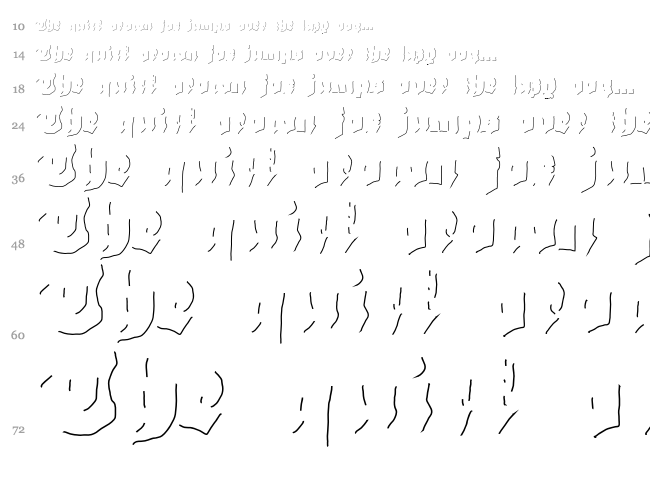 Grobe Hand font waterfall