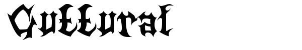 Guttural font