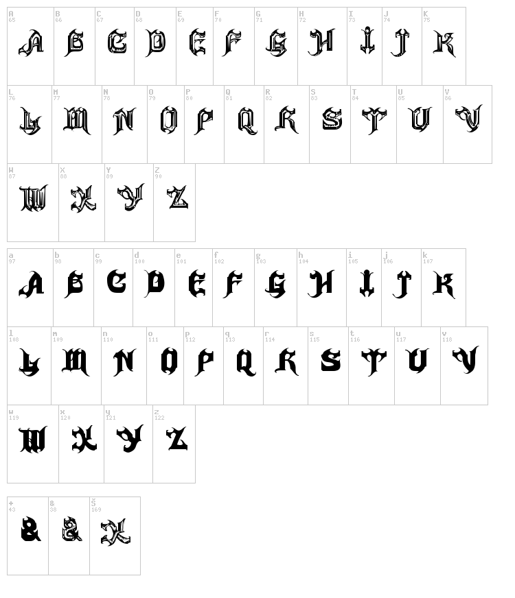 Haunted font map