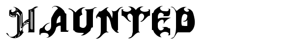 Haunted font preview
