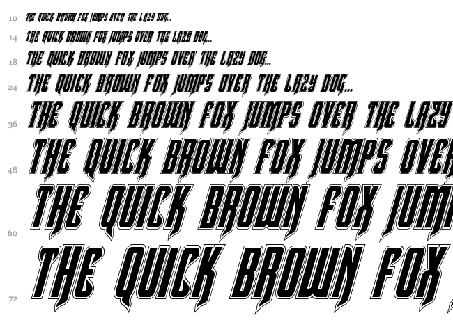 Hawkmoon font waterfall