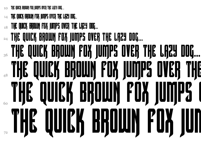 Hawkmoon font waterfall