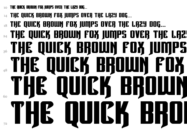 Hawkmoon font waterfall