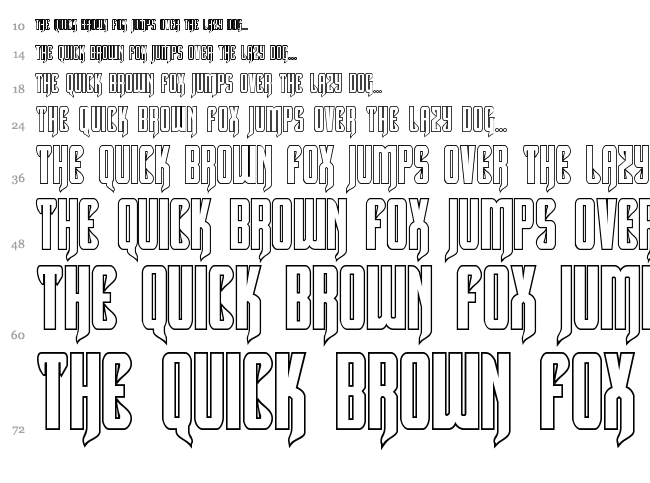 Hawkmoon font waterfall