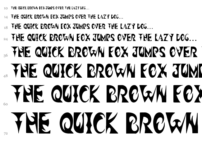 Headshop font waterfall