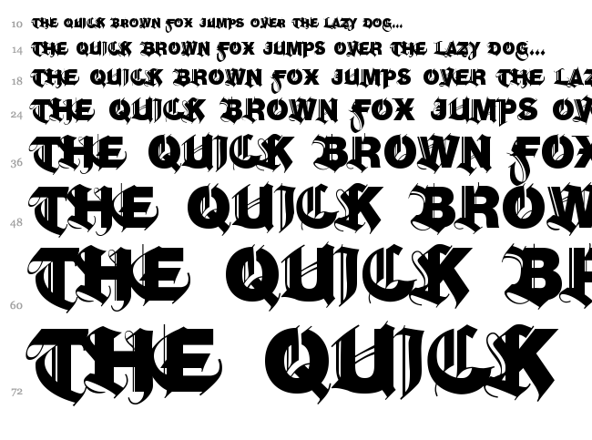 Hel Grotesk Gothiq font waterfall