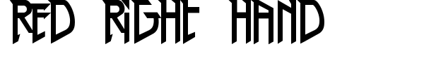 Red Right Hand font