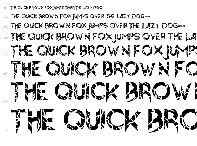 Hellion font waterfall