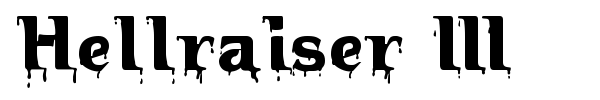 Hellraiser 3 font