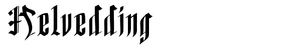 Helvedding font