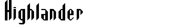 Highlander font