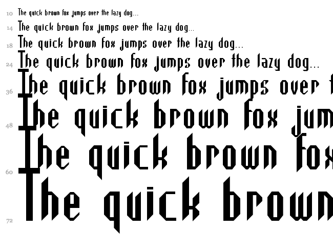 Highlander font waterfall