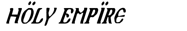 Holy Empire font preview