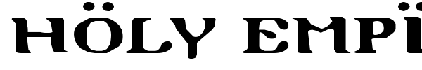 Holy Empire font preview