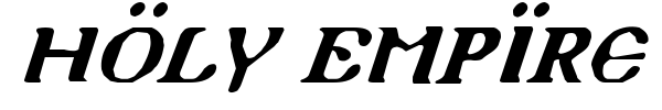 Holy Empire font preview