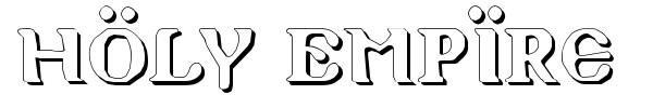 Holy Empire font preview