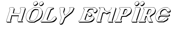 Holy Empire font preview