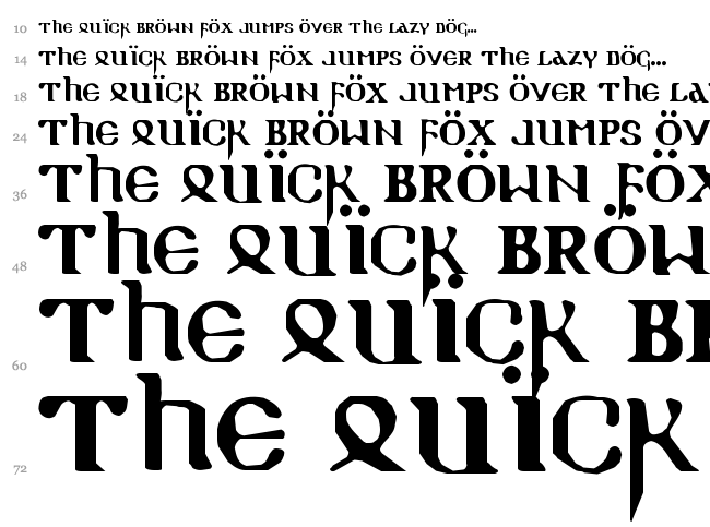 Holy Empire font waterfall