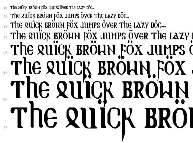 Holy Empire font waterfall